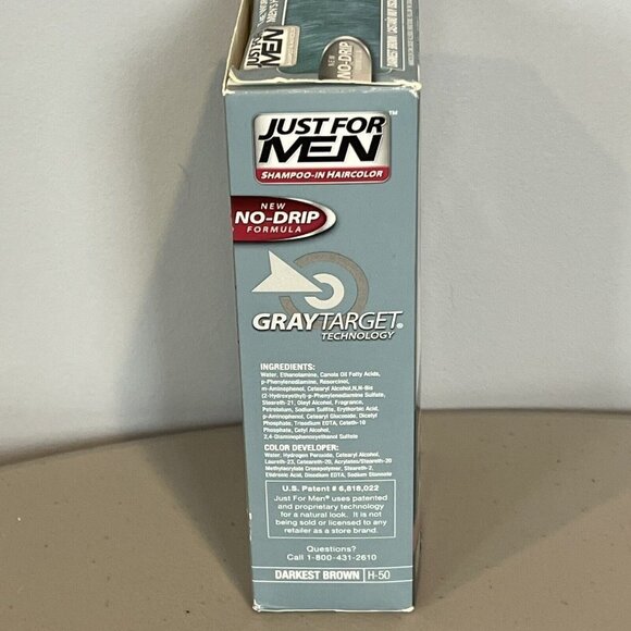 Just for Men Original Formula #H-50 Darkest Brown Shampoo-In Hair Color - Picture 10 of 15